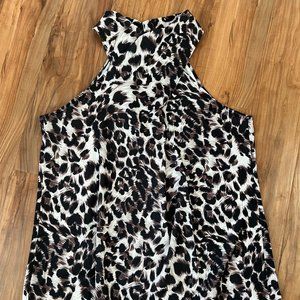 Sexy Leopard Print Criss Cross Halter Top Silky Pretty XL